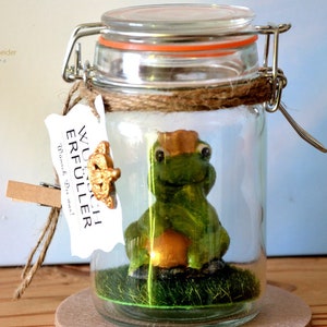 Wunscherfüller  | Frosch m. Goldkugel / Geldgeschenk | Hochzeitsgeschenk | Geburtstagsgeschenk |  Traumerfüller | Geschenkidee /Schulanfang/