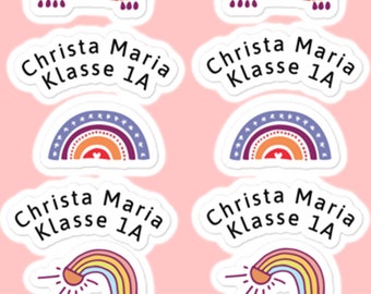 Enrollment Sticker Personalized 14 pieces