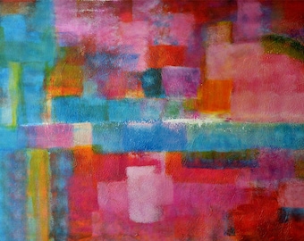 XL original canvas abstract expressive colorful