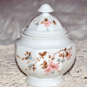 Vintage 40s-60s, sugar bowl with lid, Winterling Schwarzenbach, Germany, porcelain, gift, grandma, mom, mid century, rare,