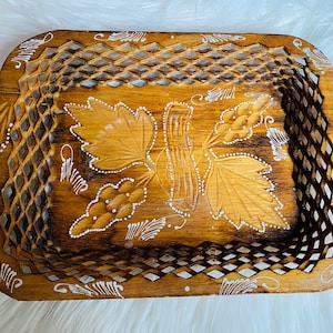 Vintage wooden tray handmade