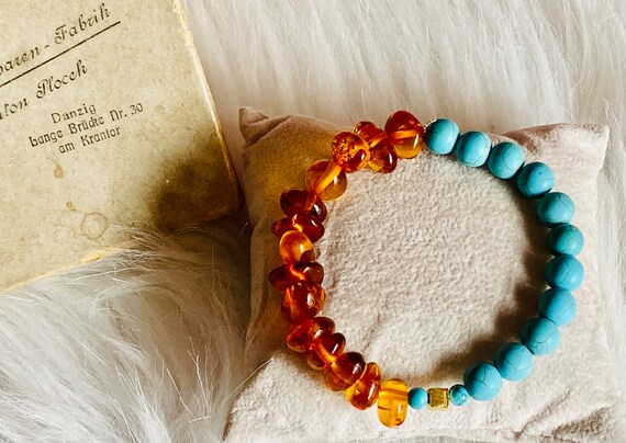 Pulsera De Plata De Ley 925 Con ámbar Báltico Natural - Joyería Para Mujer, Longitud 18.5 Cm, Elegante Y Atemporal