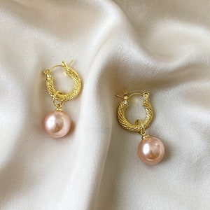 ROSE GOLD DROP-Modern Earrings/Statement Earrings/Bold Earrings,Aretes contemporáneos + Regalo para ella / Alta Calidad / Artsy, Joyería, Accesorios
