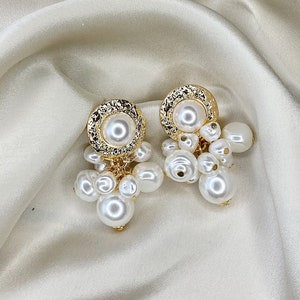 PERLA DECORATIVA - Pendientes modernos/Pendientes llamativos/Pendientes atrevidos/Pendientes contemporáneos/Regalo para ella/Alta calidad/Artísticos, Joyería, Accesorios