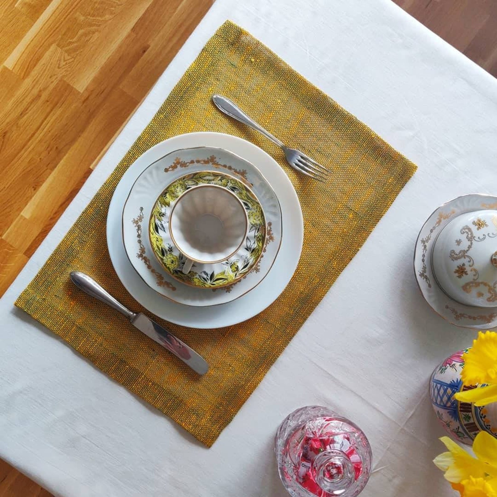 Yellow Cloth Napkins Handwoven yellow Linen Table Napkins Etsy