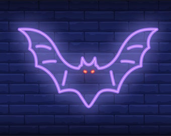 LED Neon Night Light Signs Green Bat for Bedroom Wall Decor Party Hang Up Decoration LED Neon Night Light Signs Green Bat for Bedroom Wall Decor Party Hang Up Decoration