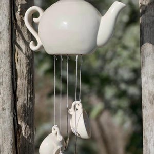 Théière, carillon, décoration, cadeau, mariage, côtier, pendaison de crémaillère, cadeau