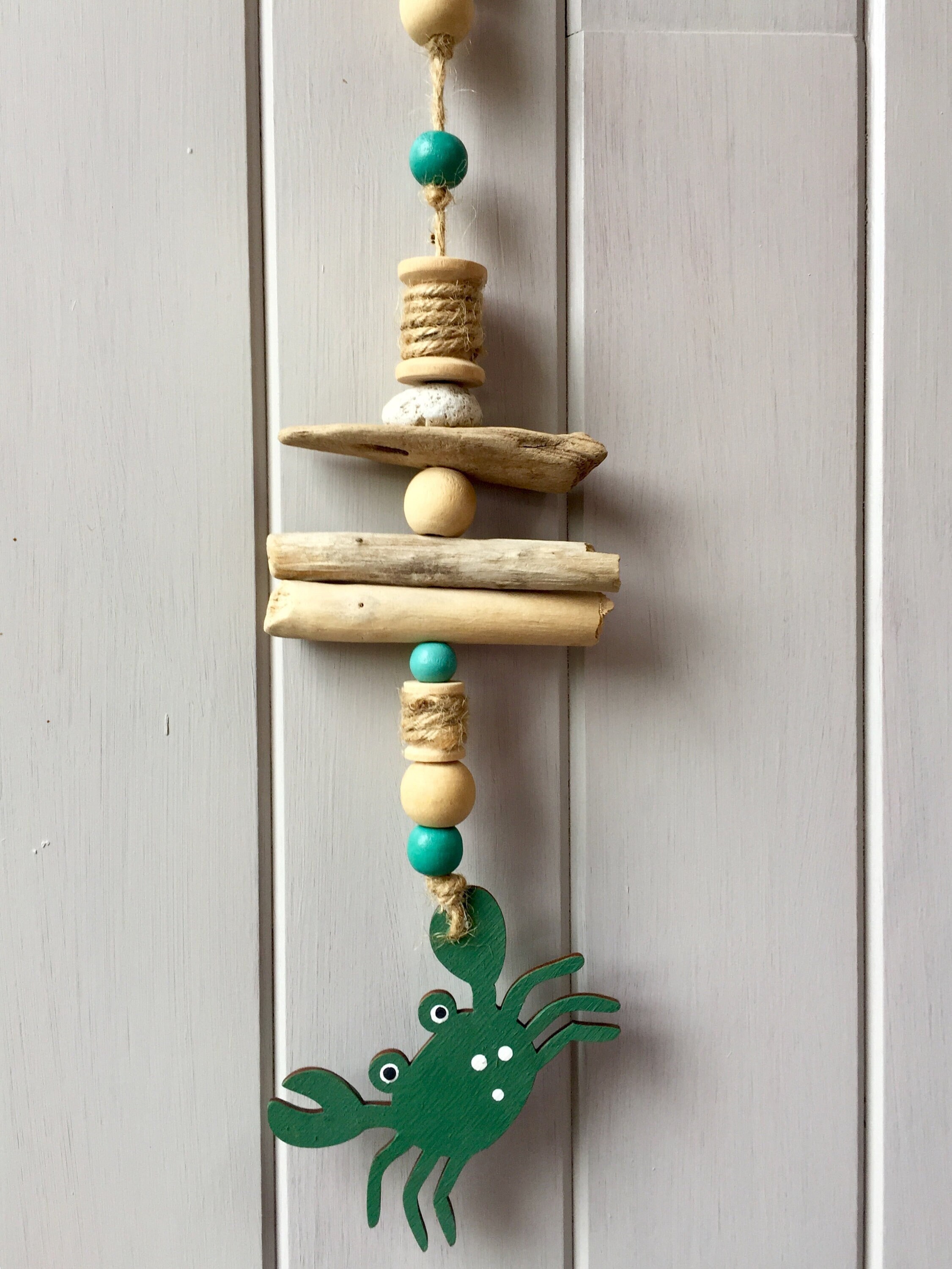 Vous Vous Sentez Crabby ? Cintre de Décoration Pendaison Crabe Bois Flotté Fait à La Main