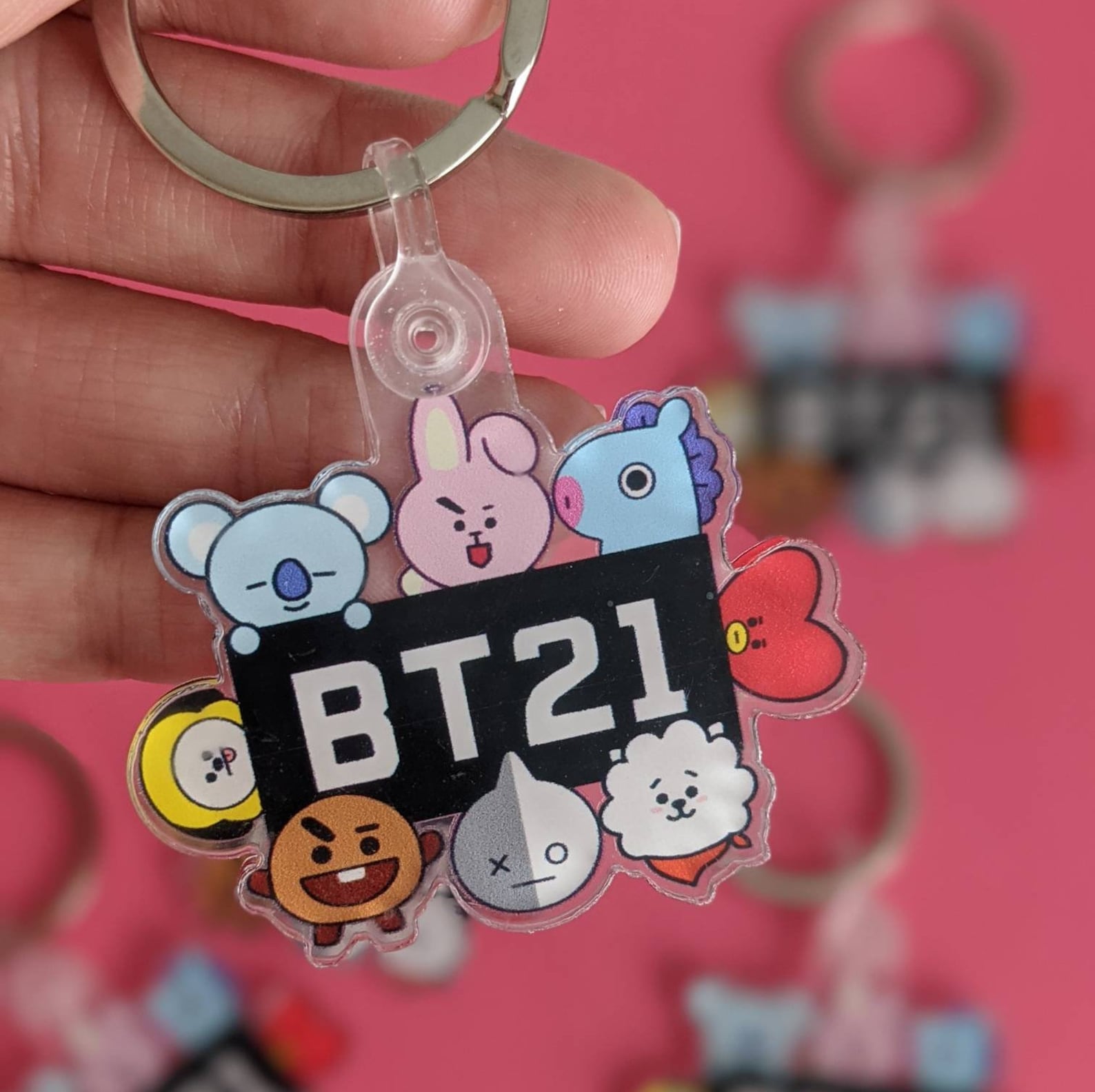 BT21 Acrylic Keychain BTS character keychain Etsy