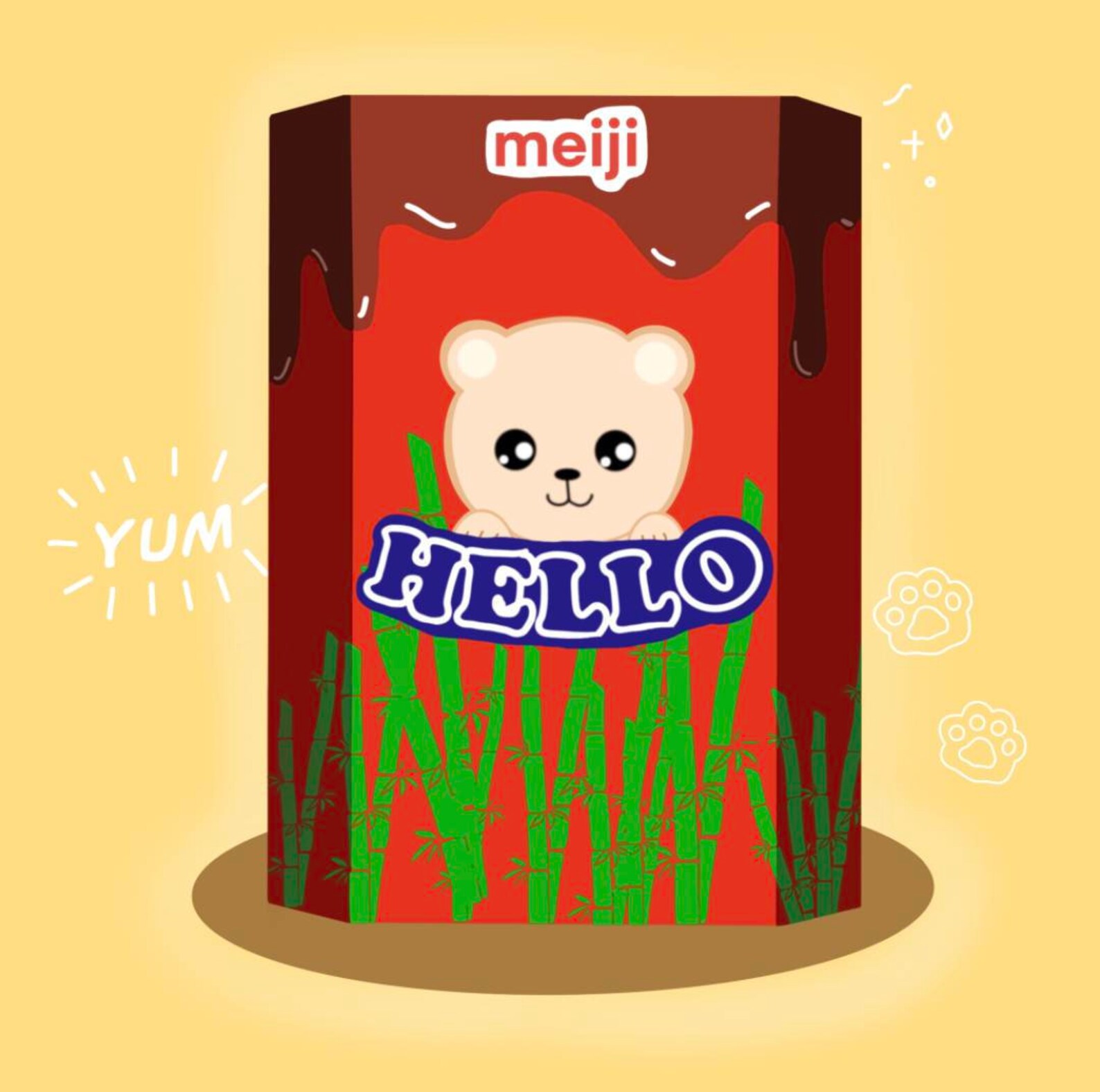 Bonjour Bear Asian Snack  Matte Autocollant  vinyle Etsy