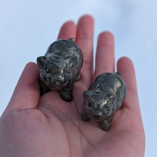 Pyrite pig carvings - small or large