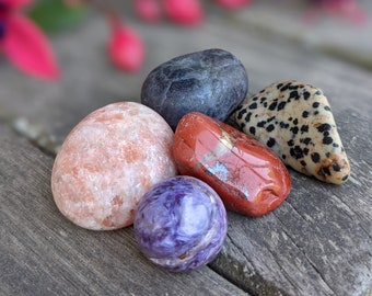 Anti burn out crystals- Sunstone/Dalmatian Jasper/Iolite/Red Jasper/Charoite