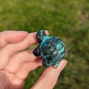 Mini Labradorite Turtles With Blue Green Flash - Etsy