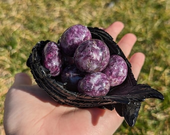 High quality lepidolite tumbles with sparkle