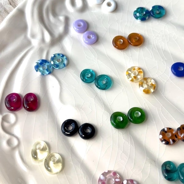 Glass Earring Pendants, Detachable Charms (Pair)