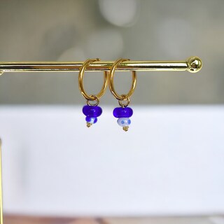Orecchini A Fungo In Resina Blu Bohemien – Pendenti 3D Vintage Smaltati, Gioielli Artigianali Per Donna In Zinco