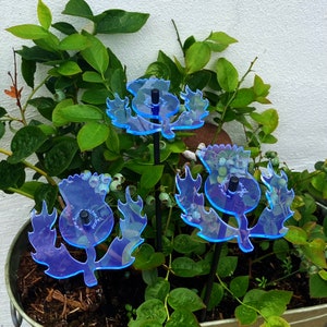 Adorno solar para decoración de jardín, cardos escoceses, Juego de 3 estacas de jardín de 50 cm/19,7 pulgadas de alto, Accesorio para jardín al aire libre, Regalo perfecto para jardineros