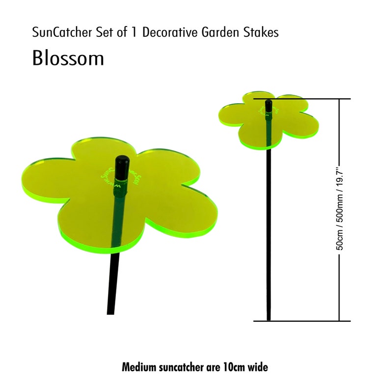Details about   Decorative Garden Stakes Blossom3x Medium Garden OrnamentsOutdoor Garden D 