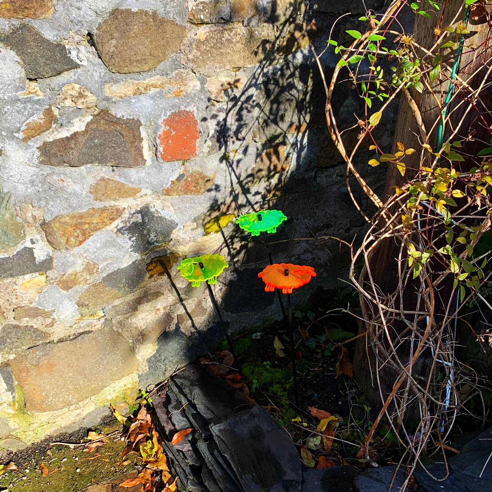 Suncatcher Garden Decor Ornaments Sheep Set of 3 Decorative Etsy