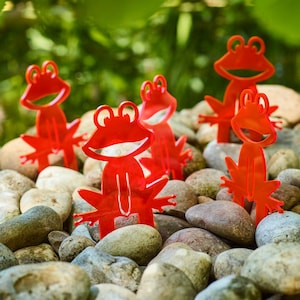 Sun Catcher Garden Decor 5er Set Sonnenfänger Garten Stecker, Statuen Figuren 10cm hohe Frosch Dekoration für Garten, Balkon oder Terrasse