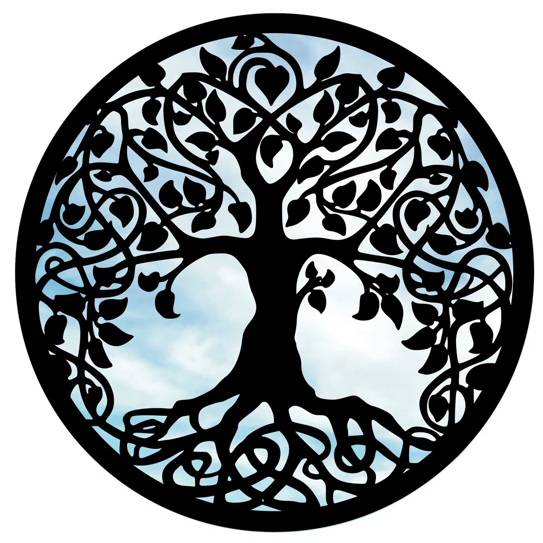 Tree of Life Garden Mirror 50cm, 19.6 Inches Diameter Sun Catcher