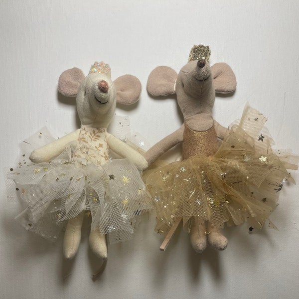 Ballerina tutu and crown for Maileg Mouse, Maileg clothes, handmade doll clothes. Maileg tutu.