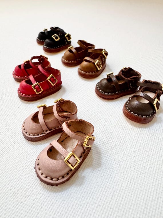Handmade Leather Doll Shoes: Maileg Big Sister Accessories