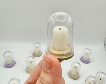 Miniature Halloween Candle in Cloche: 1/6 Scale Dollhouse Decor