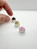Handmade Miniature Fondant Fancies, 1/6 Scale Dollhouse Food