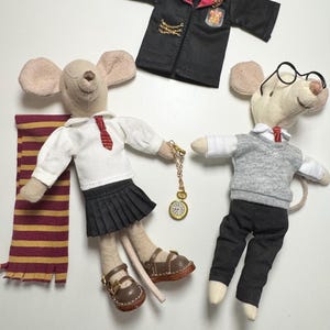 Disfraz de mago Maileg, ratoncita hermana mayor Maileg, traje de Maileg, ropa de Maileg, ropa de casa de muñecas, escala 12, miniaturas de casa de muñecas.
