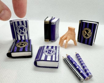 Halloween miniature stationery,dollhouse accessories, Maileg, Blythe size, dolls house decor.