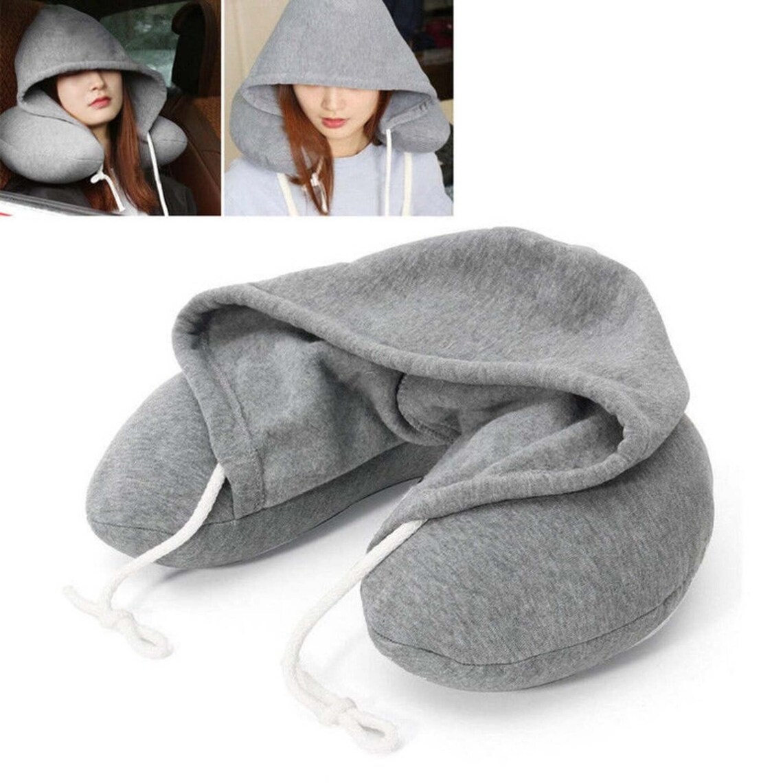 Neck pillow hoodie Travel accessories Soft resting cushion Etsy
