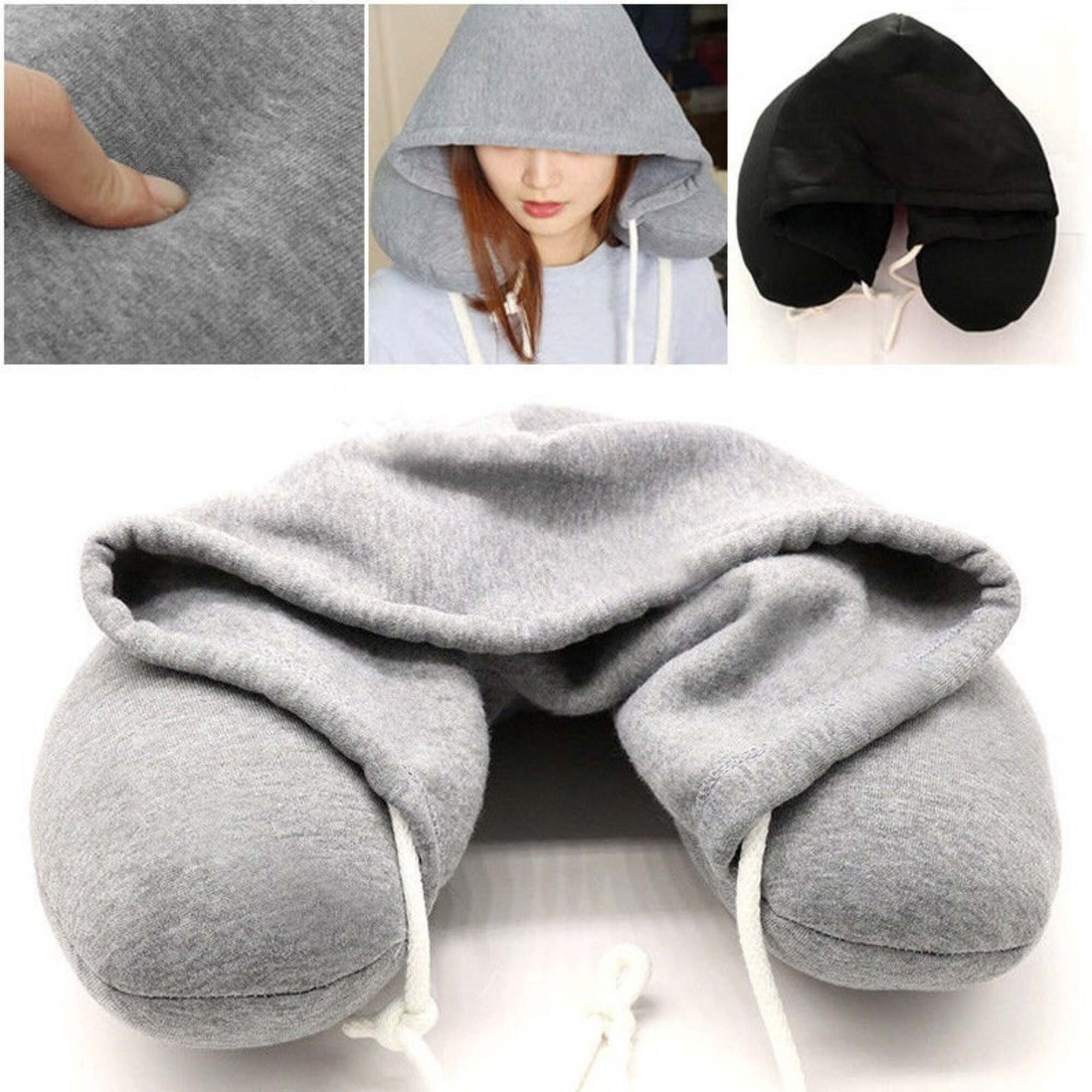 Neck pillow hoodie Travel accessories Soft resting cushion Etsy
