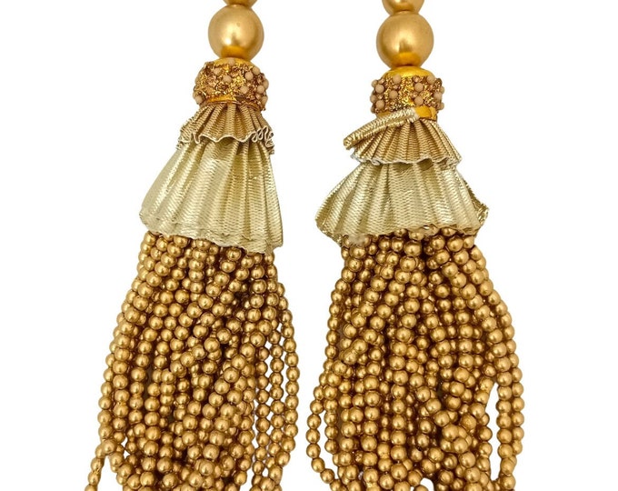 Beaded Lehenga Latkan, Handcrafted Indian Tassel Charms (Set of 2)