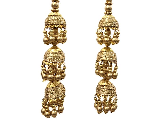 beaded tassel for Lehenga Skirt Ornament Indian festive decorative Latkan (Set of 2 Tassels)