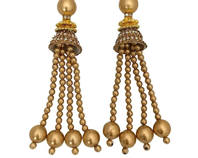 Embellished hanging tassels wedding clothing ornament ethnic Blouse latkan decoration (Set of 2 Tassels)