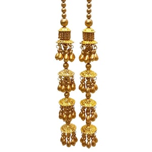 Long Latkan for Lehenga, Handmade Tassel Accessory, Ethnic Dress Decoration,  Wedding Clothing Ornament (Set of 2 Tassels)