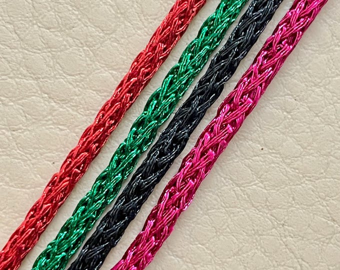 Metallic Braided Cord – 3mm Trim Rope, DIY Craft Supply (3 Yards)