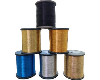 Metallic Zari Thread, 1000 Meters for Hand Embroidery