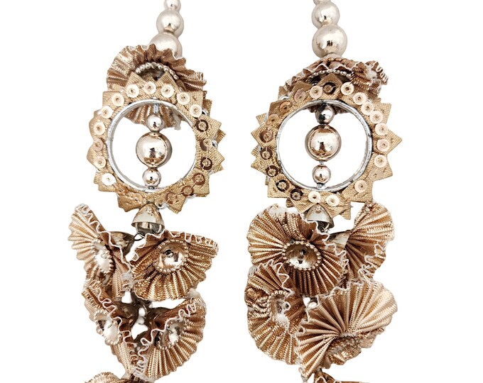 Gold Gota Tassels, Lehenga Blouse Hangings (Set of 2)