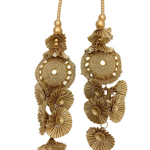Gota patti Tassels for Lehenga embellishment Decorative fashionable Indian  fancy dress Latkan (Set of 2 Tassels)