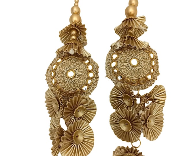 Gota Patti Tassels (Set of 2) - Indian Lehenga Embellishment