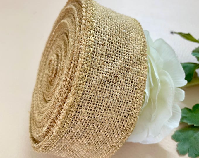 Burlap Jute Ribbon Roll | Rustic Wedding Decor, Gift Wrapping (9 Yards)