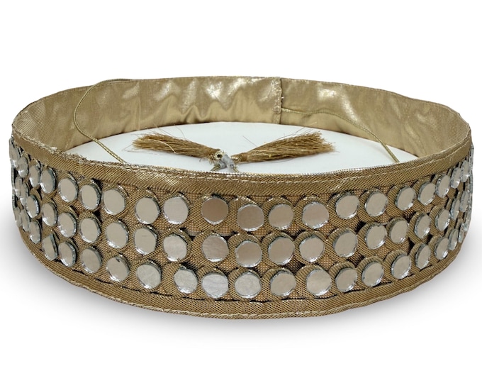 Gold Mirror Waist Belt, Saree Belt for Women Bridal Kamarbandh