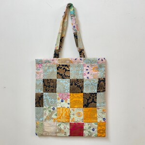 Handmade Brocade Patchwork Tote Bag Upcycled Bohemian Shopping Bag Pattern 7