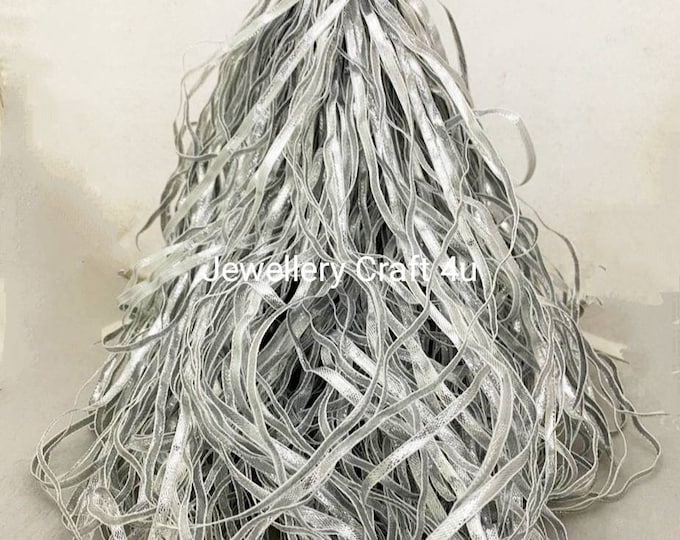 Silver Gota Lace Trim Ribbons for Decoration and Designing