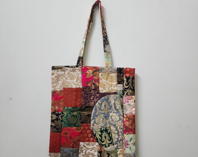 Patchwork Shoulder Bag Sustainable Boho Tote For Everyday Use