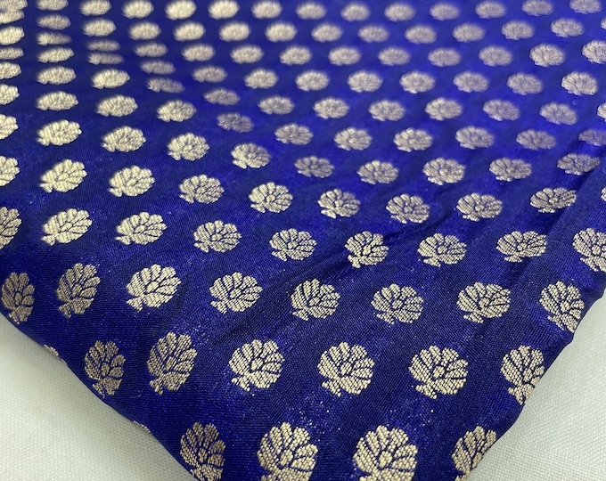 Pure Banarasi Brocade Fabric by Yard Indian Designer Dress Making Fabrics