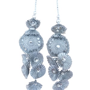 Silver gota Tassels for Lehenga Blouse Latkan hanging ornaments for Indian outfits  - Set of 2 Tassels