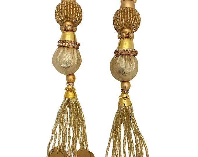 Tassels for Lehenga Cloth fashion Accessories Craft Project handmade Latkan (Set of 2 Tassels)
